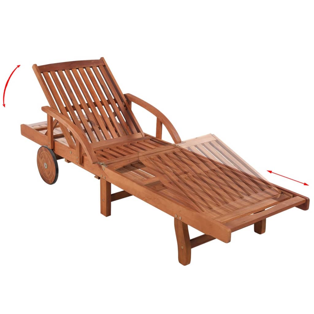 Solsäng Med Bord Massivt