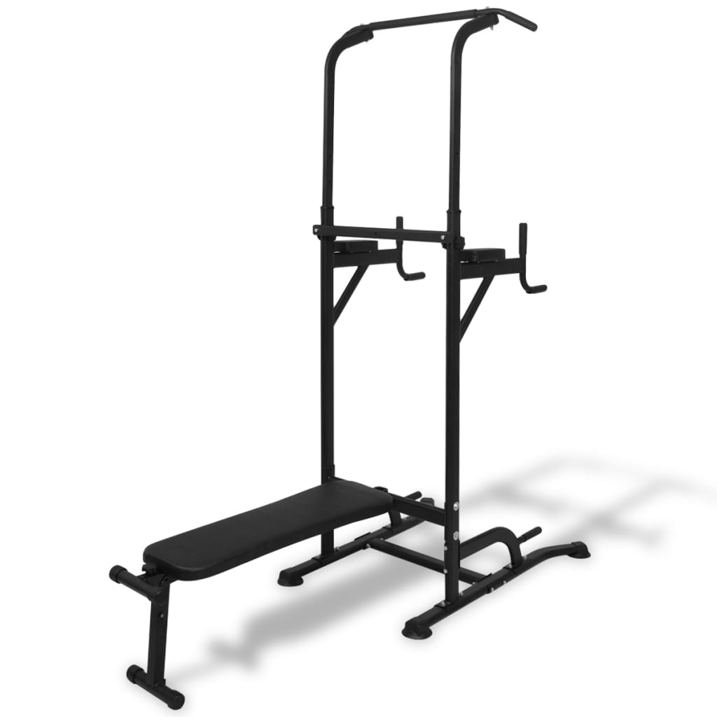 Power Tower Med Situp-bänk