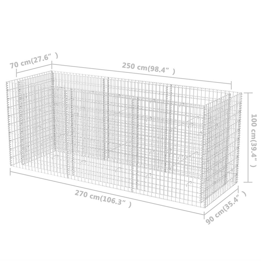 Planteringsgabion Upphöjd