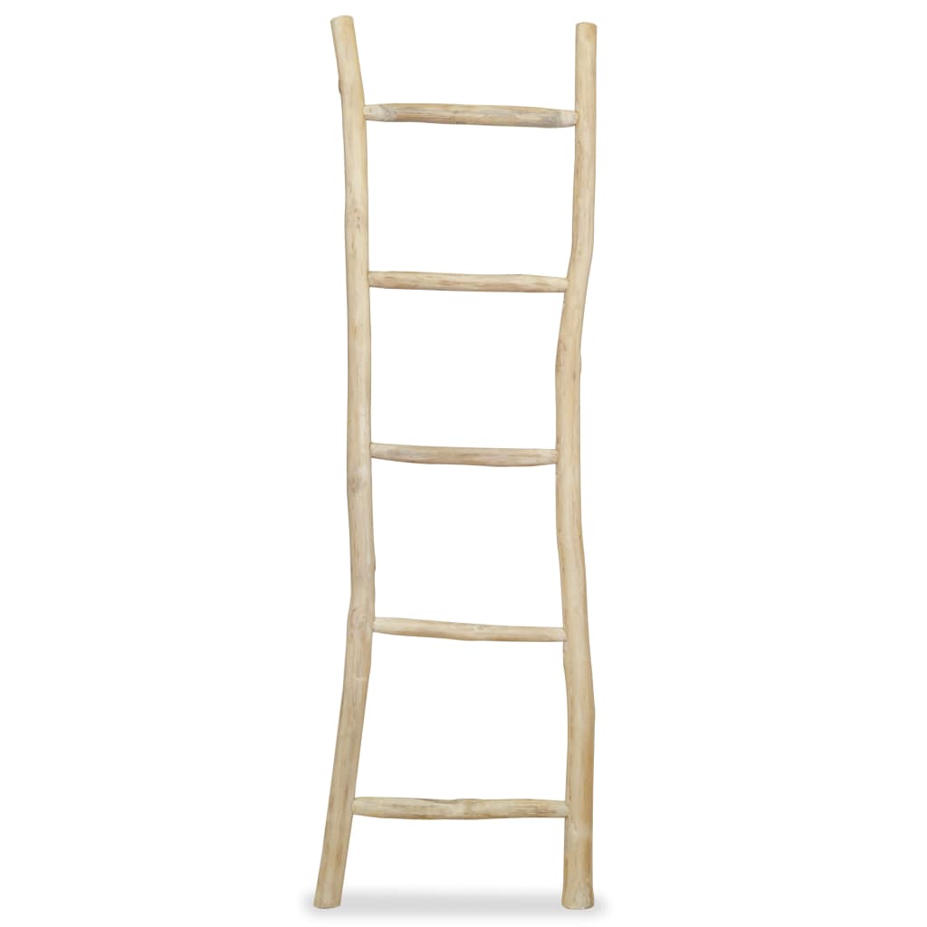 Handduksstege Med 5 Pinnar Teak Naturlig