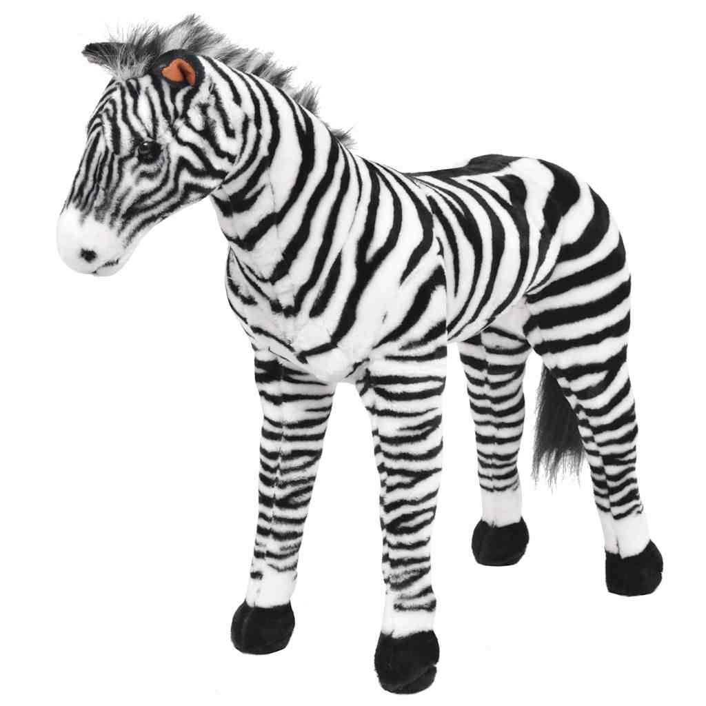 Stående leksakszebra plysch och XXL