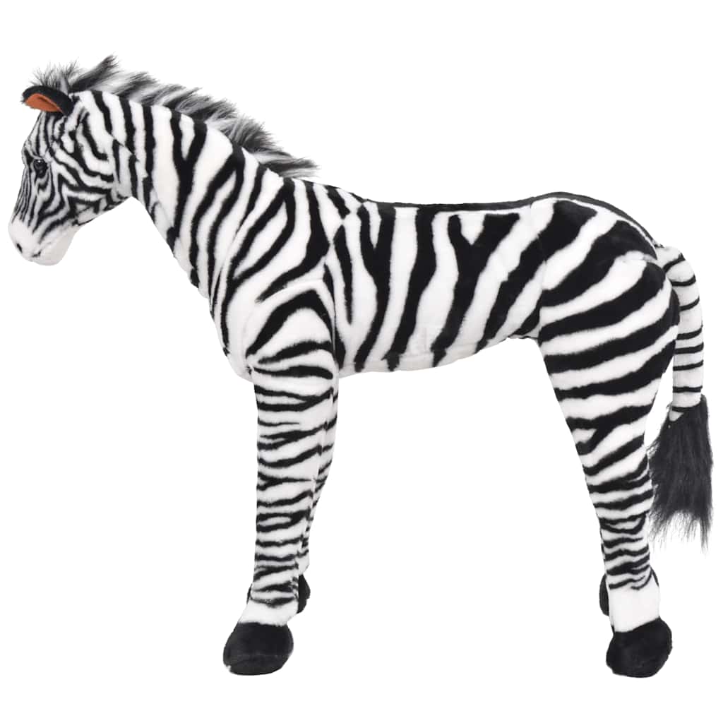 Stående leksakszebra plysch och XXL