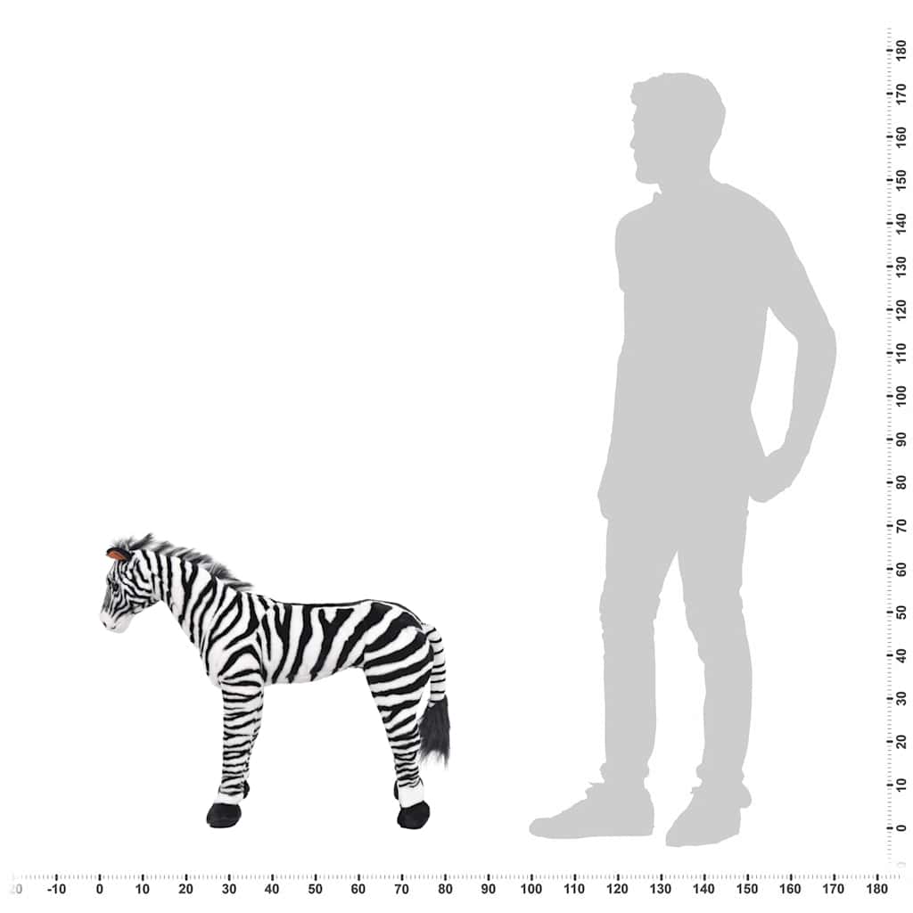 Stående leksakszebra plysch och XXL