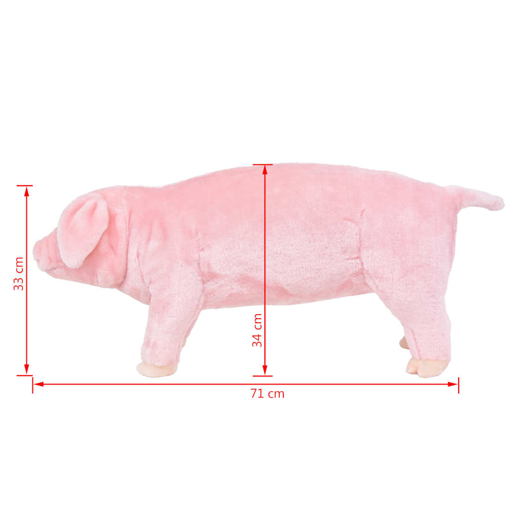 Stående leksaksgris plysch XXL