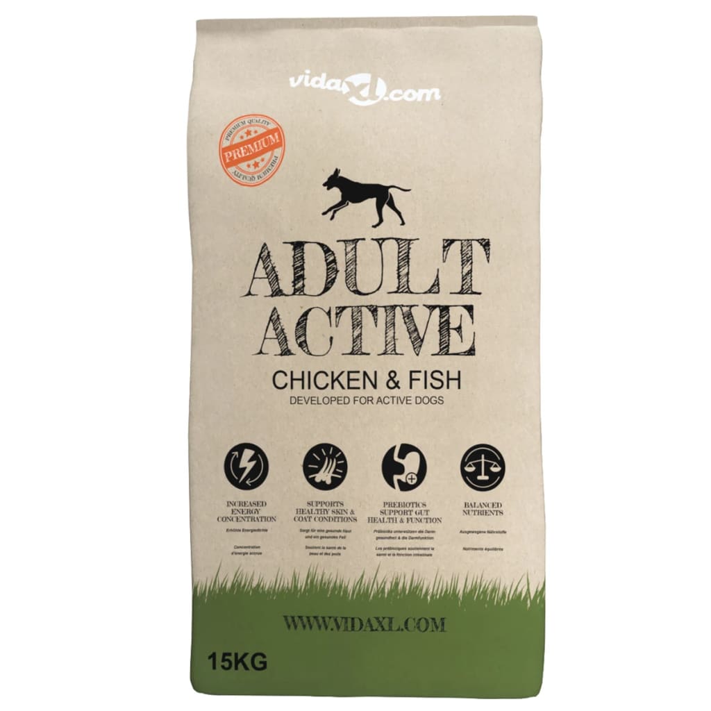 Premium hundmat torr Adult Active Chicken & Fish