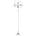 Lyktstolpe för trädgård E27 220 cm aluminium 3 lyktor