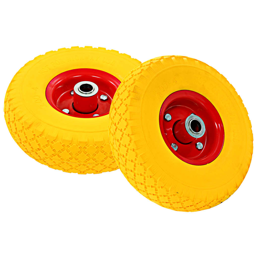 Hjul För Säckkärra 4 St Massiv PU 3.00-4 (245x82)