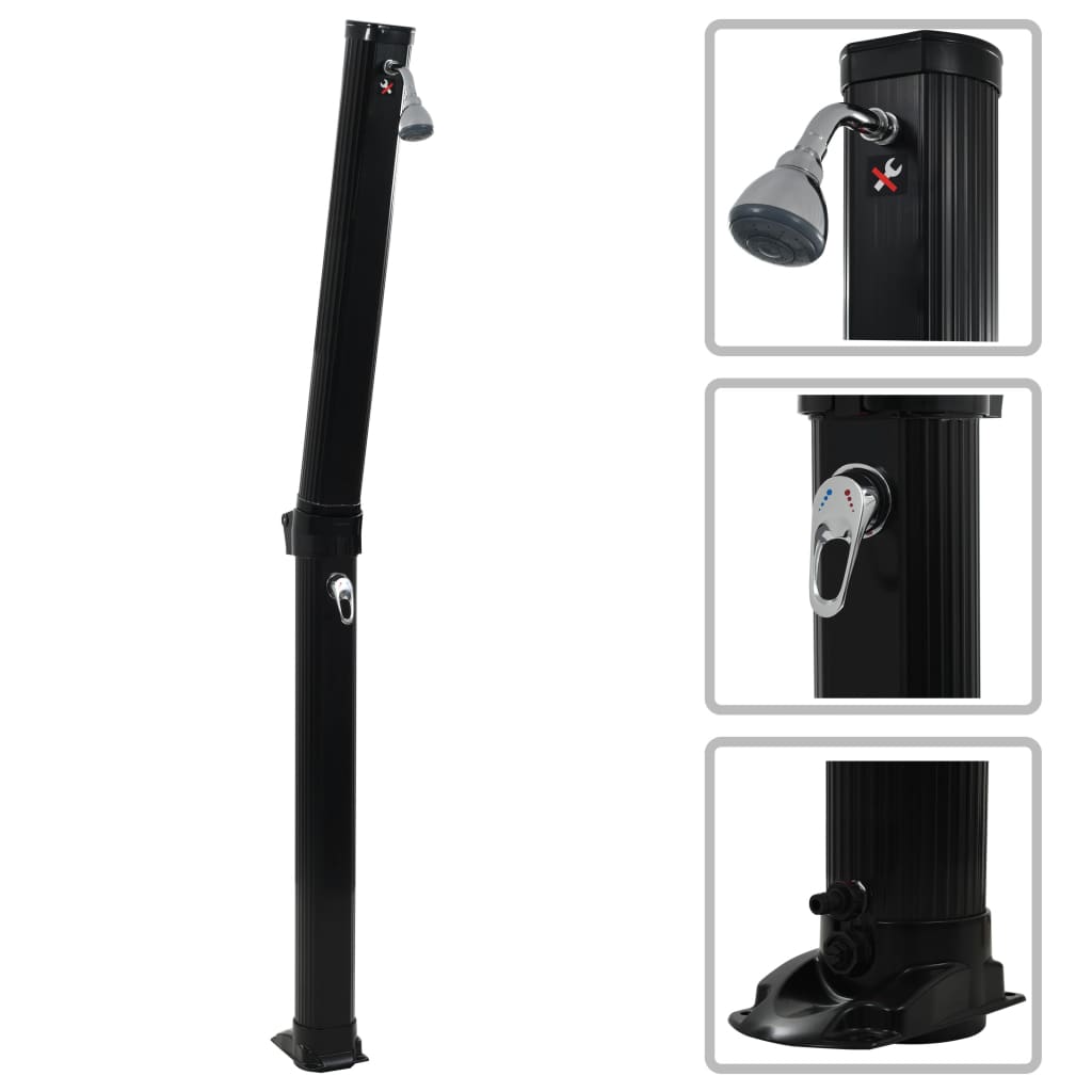 Hopfällbar soldusch 214 cm 23 L