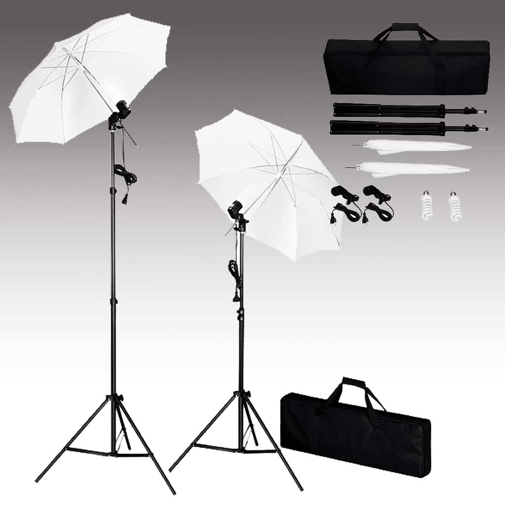 Studiobelysning Inklusive Stativ & Paraplyer