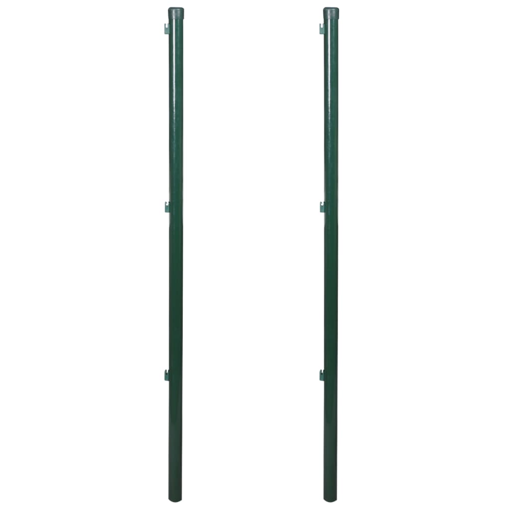 Staketstolpar 2 st aluminium 185 cm