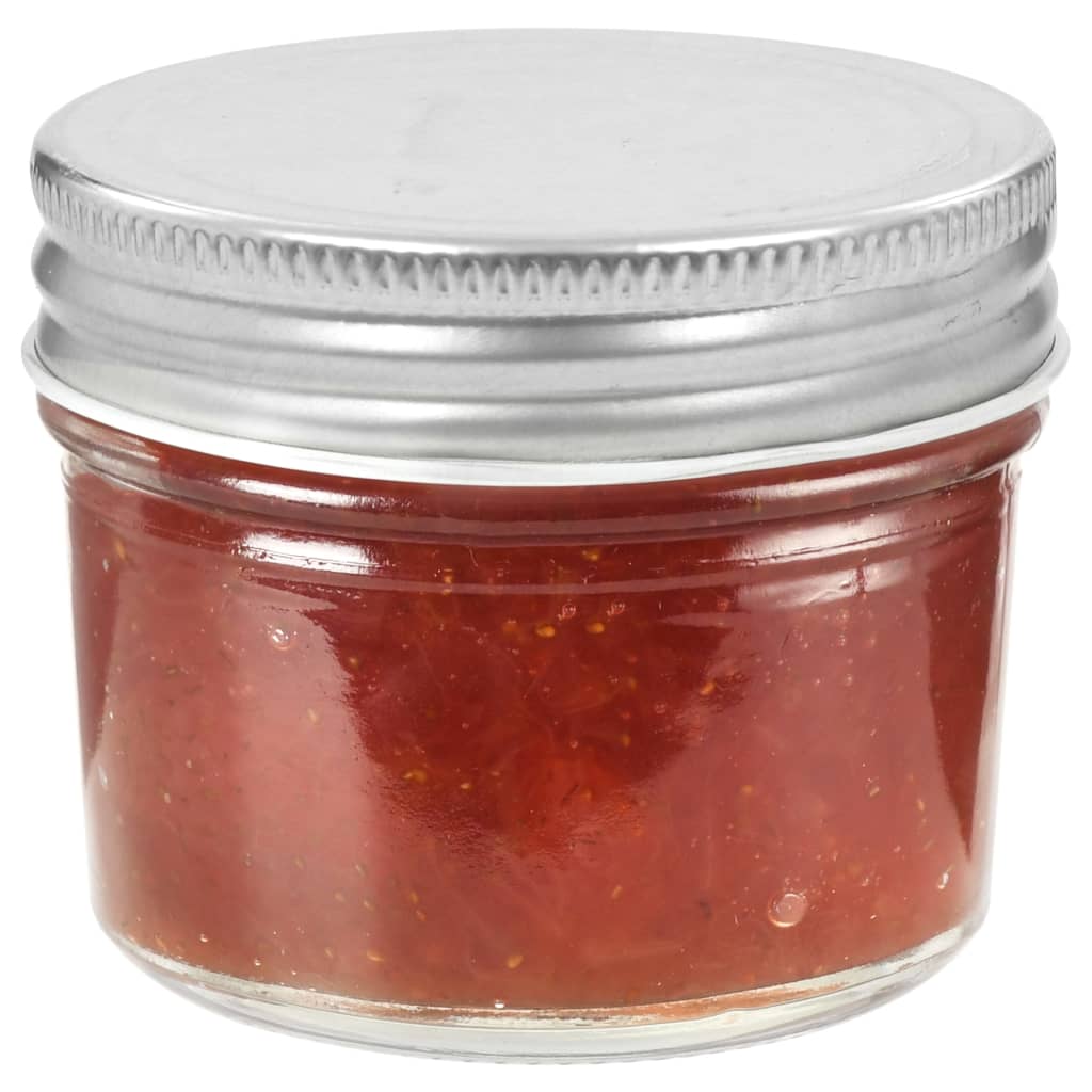 Syltburkar i glas med silvriga lock 24 st 110 ml
