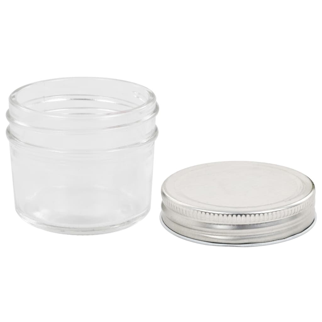 Syltburkar i glas med silvriga lock 24 st 110 ml