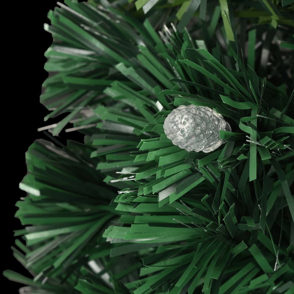 Förbelyst julgran med fot och LED fiberoptik