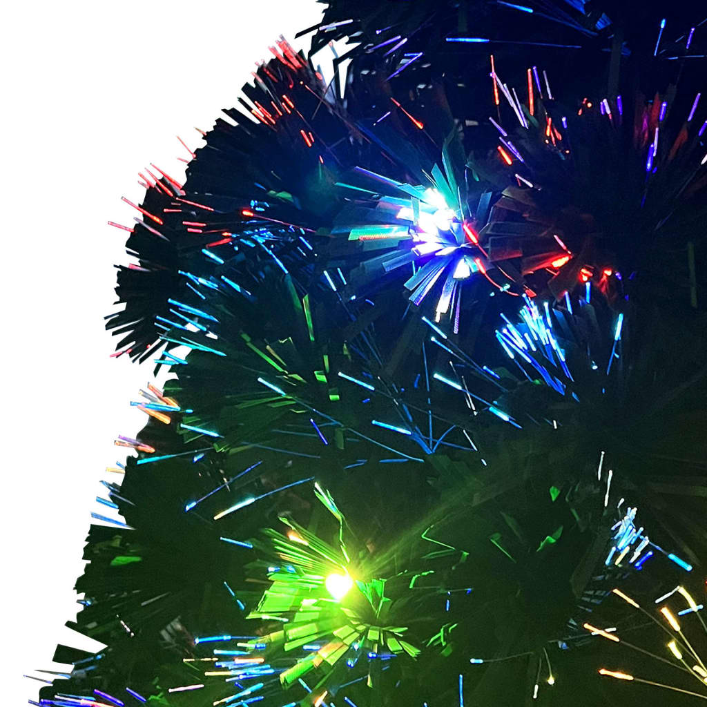 Förbelyst julgran med fot och LED fiberoptik