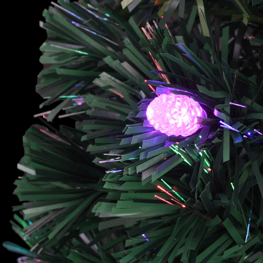 Förbelyst julgran med fot och LED fiberoptik