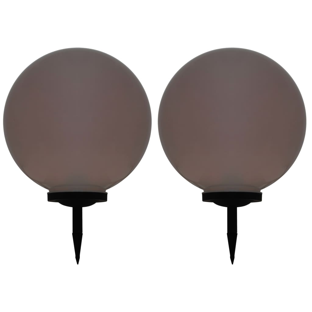 Solcellslampor Med LED 2 St Sfäriska RGB