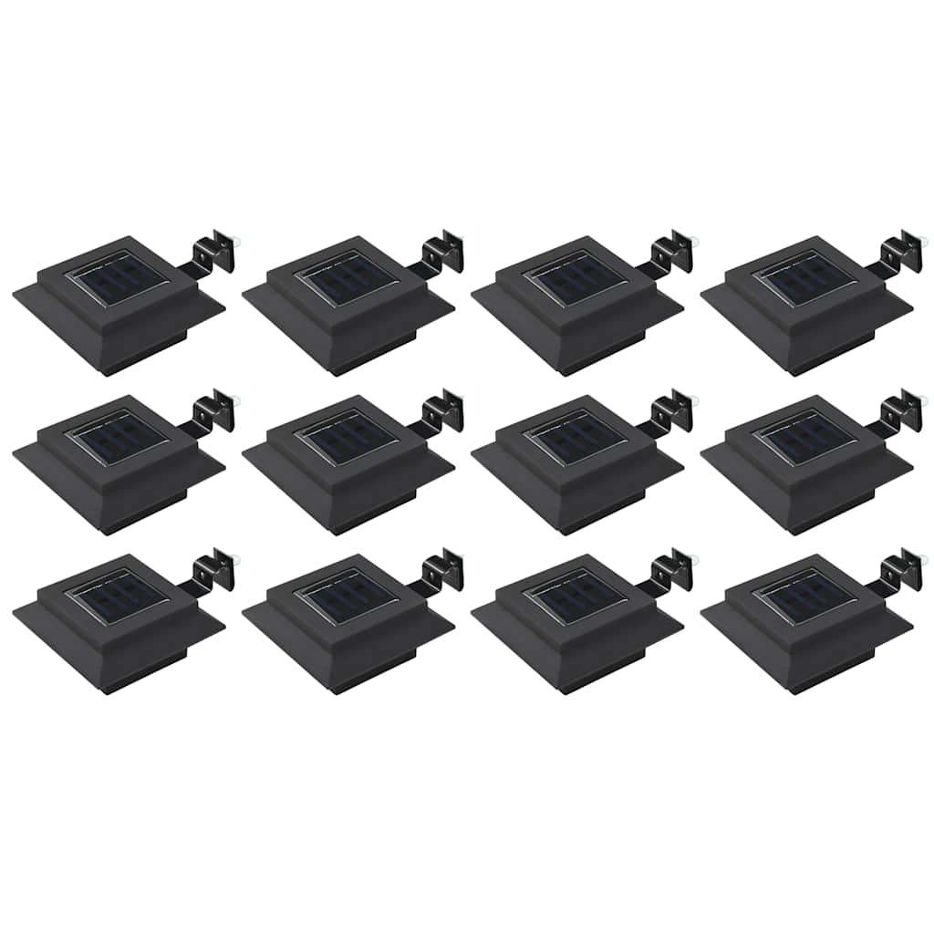 Solcellslampor 12 St LED Fyrkantiga