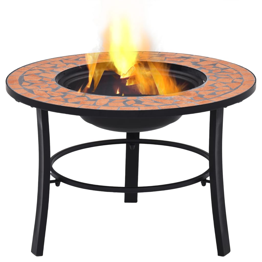 Eldfat Med Mosaik Terrakotta