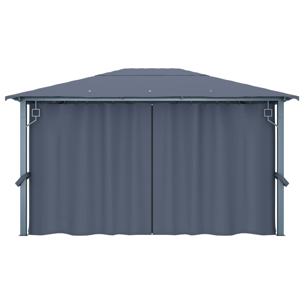 Paviljong med gardiner aluminium