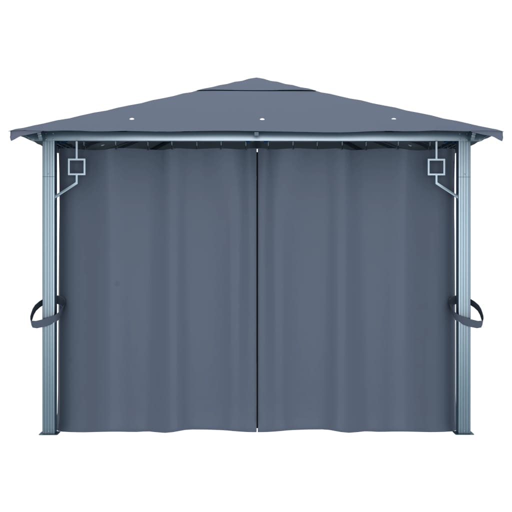 Paviljong med gardiner aluminium