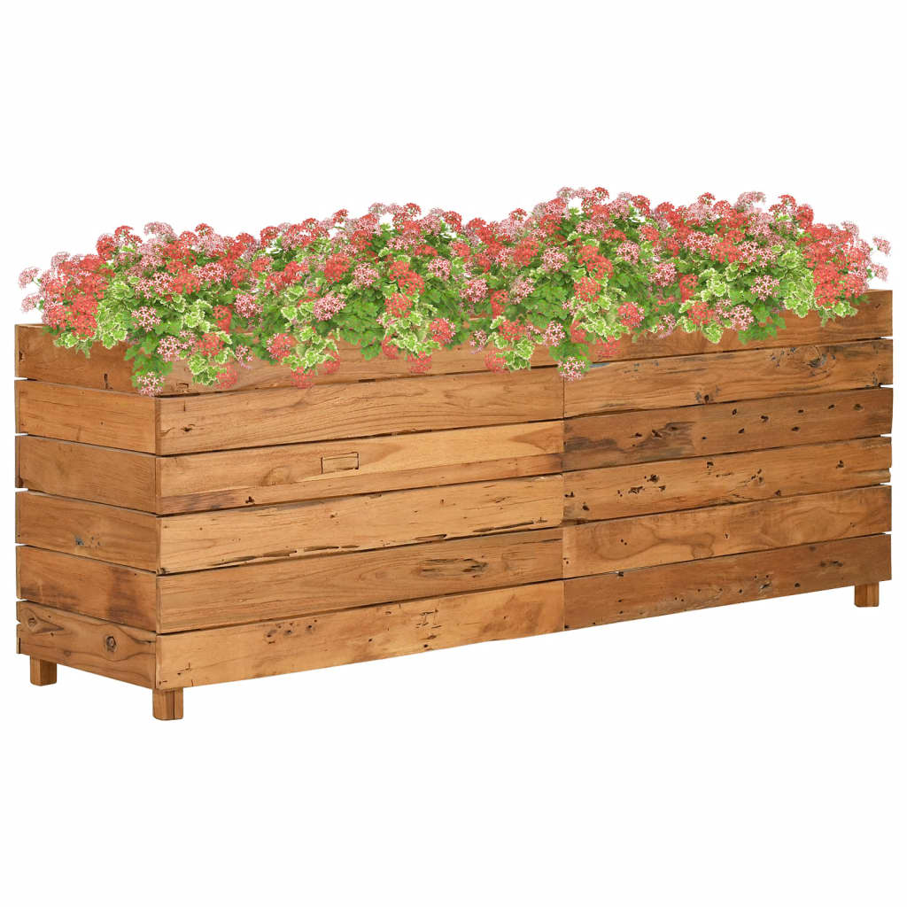 Blomlåda Upphöjd Återvunnet Teakträ