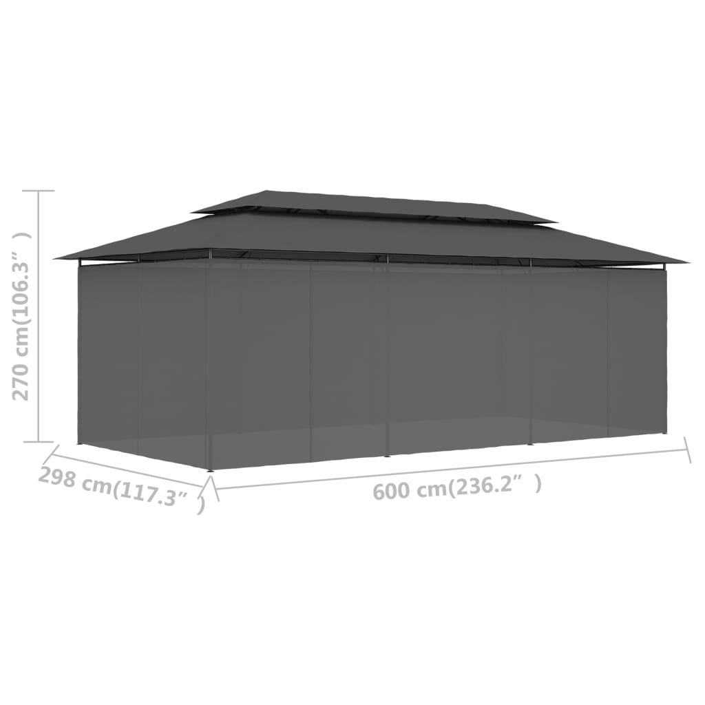Paviljong med draperier