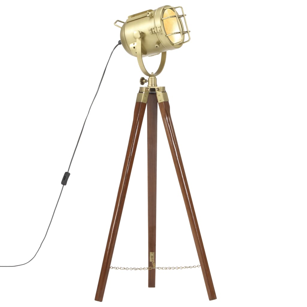 Golvlampa Massivt Mangoträ