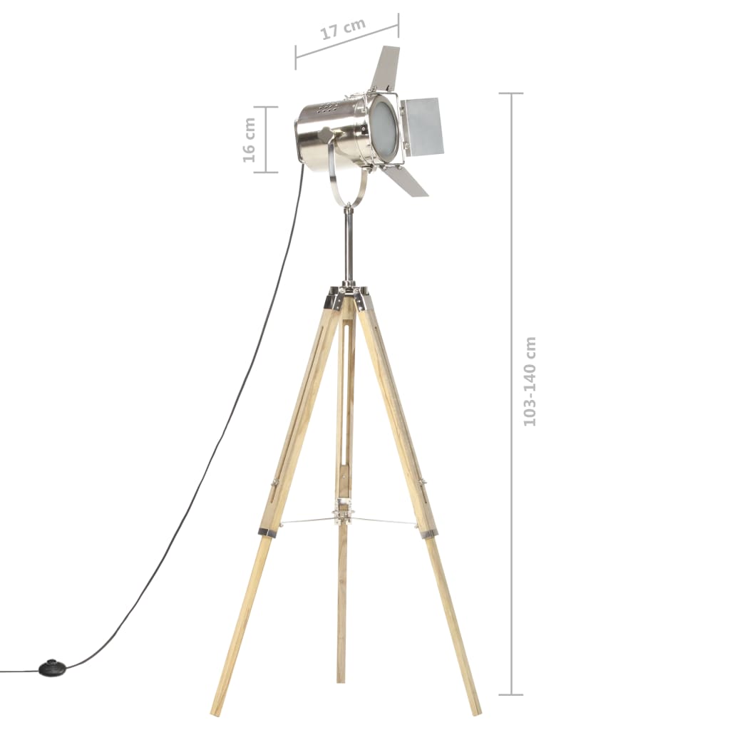 Golvlampa Massivt Mangoträ