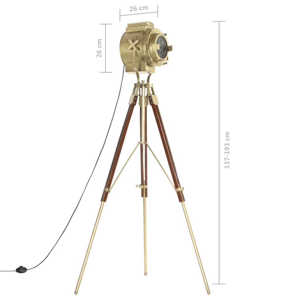 Golvlampa Massivt Mangoträ