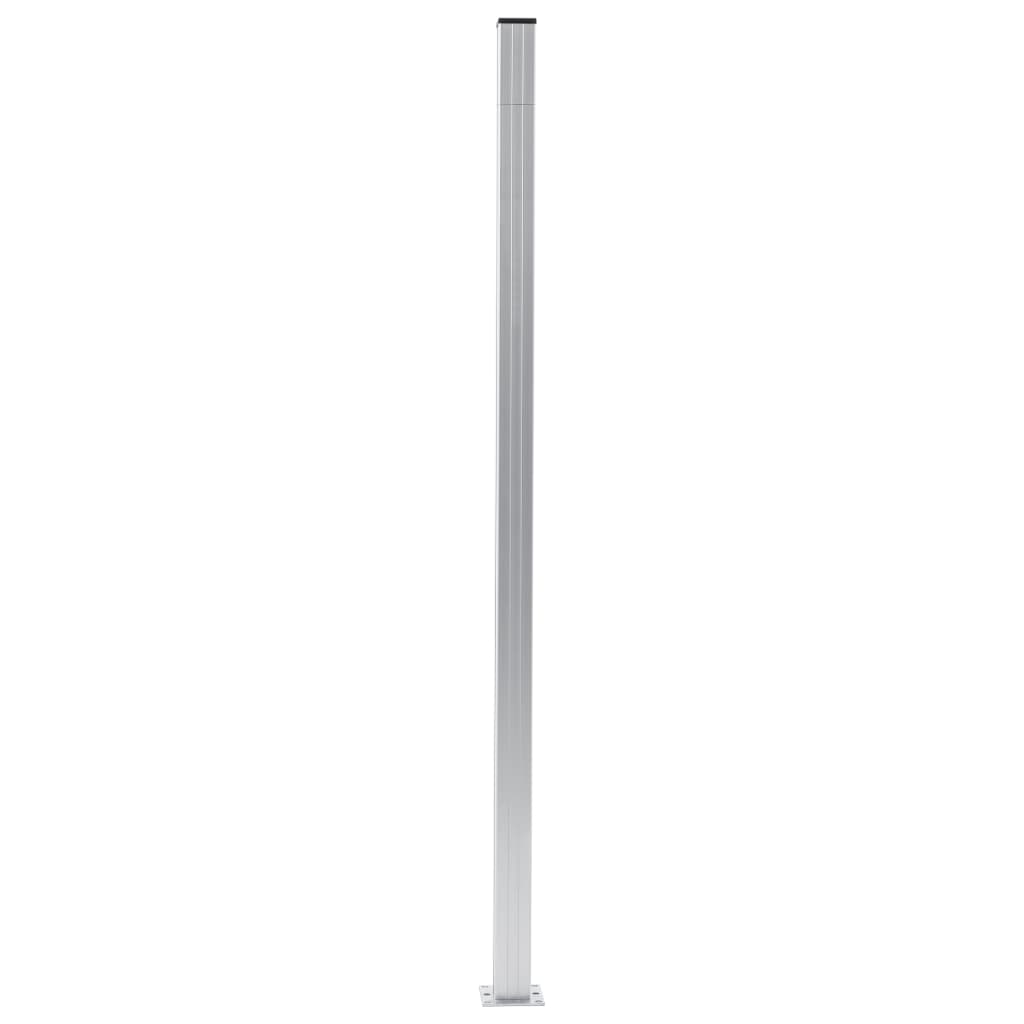 Staketstolpar 2 st aluminium 185 cm
