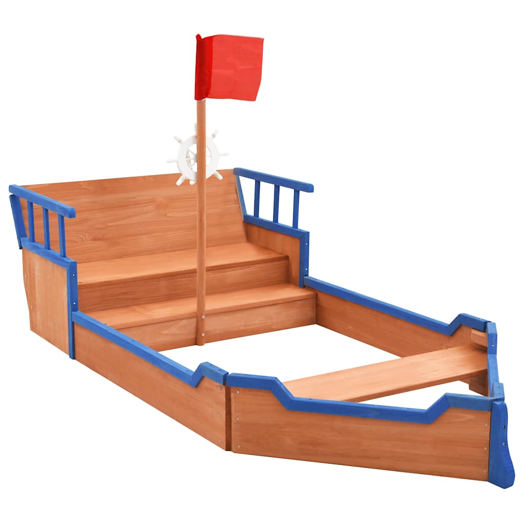 Sandlåda Piratskepp Furu