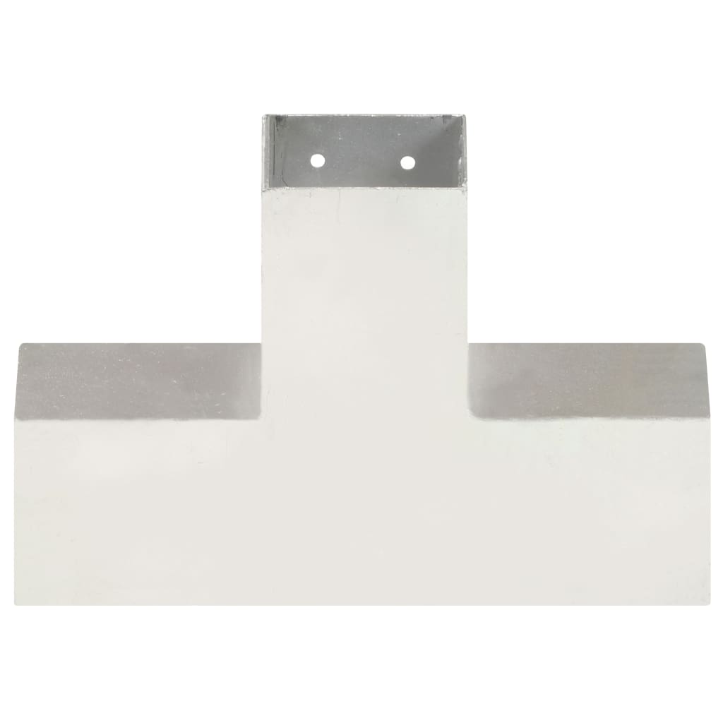 Stolpbeslag 4 st X-form galvaniserad metall