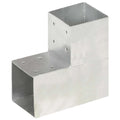Stolpbeslag L-form galvaniserad metall