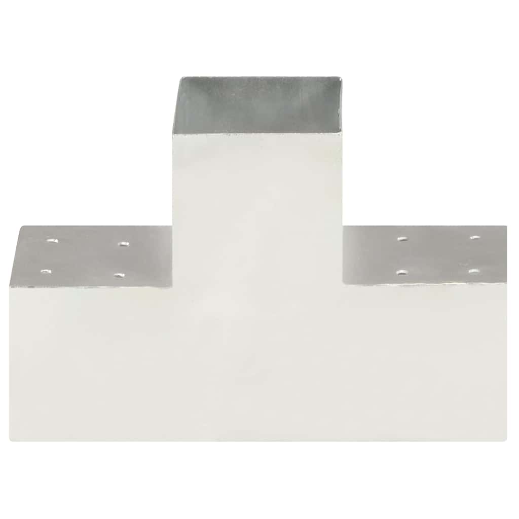 Stolpbeslag 4 st T-form galvaniserad metall