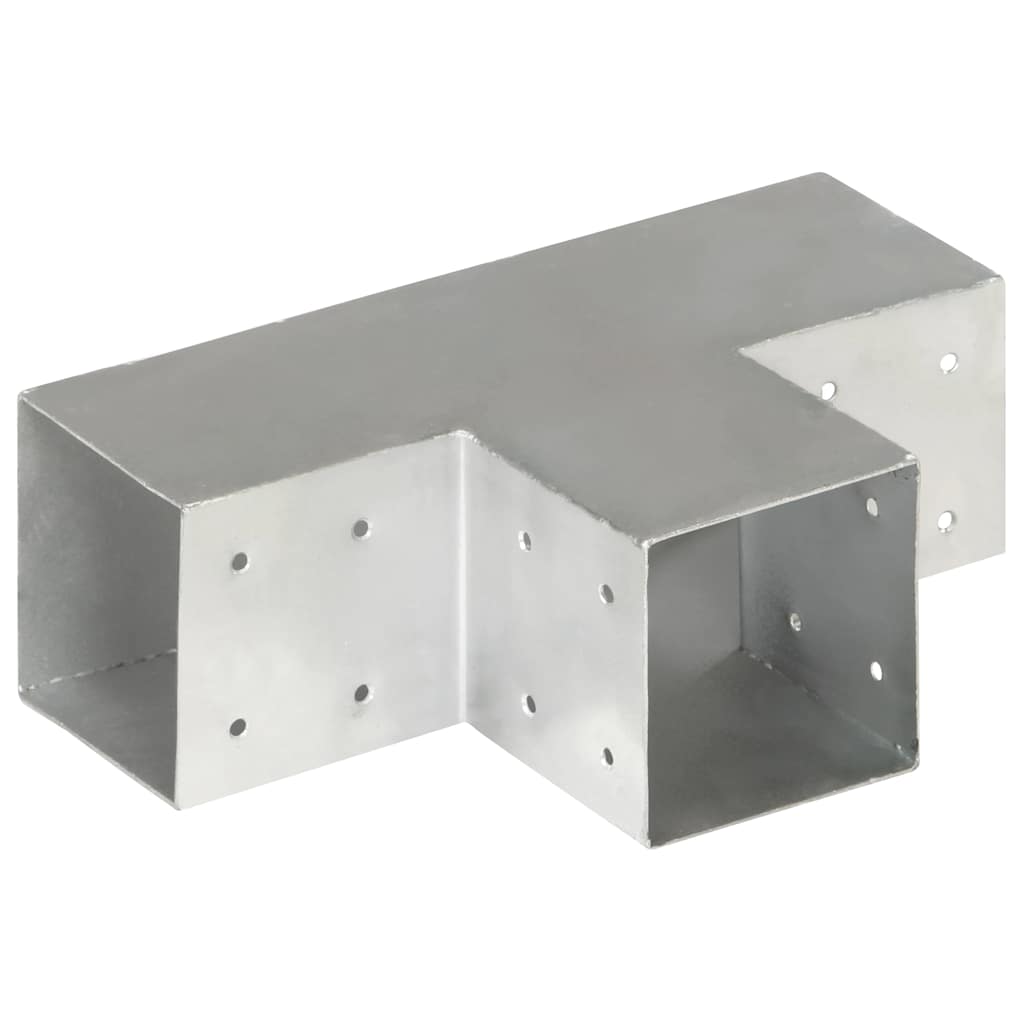 Stolpbeslag 4 st T-form galvaniserad metall