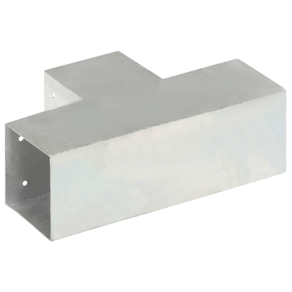 Stolpbeslag 4 st T-form galvaniserad metall