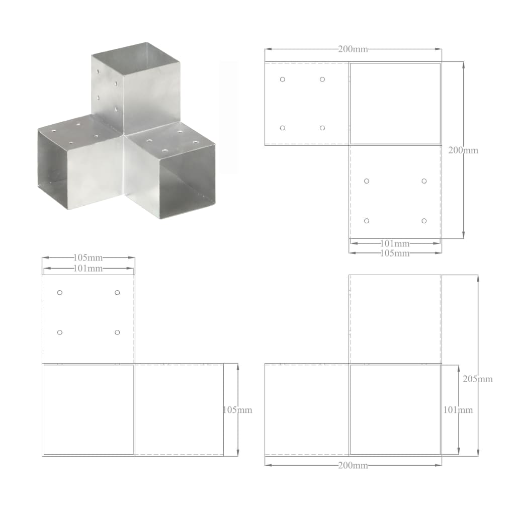 Stolpbeslag Y-form