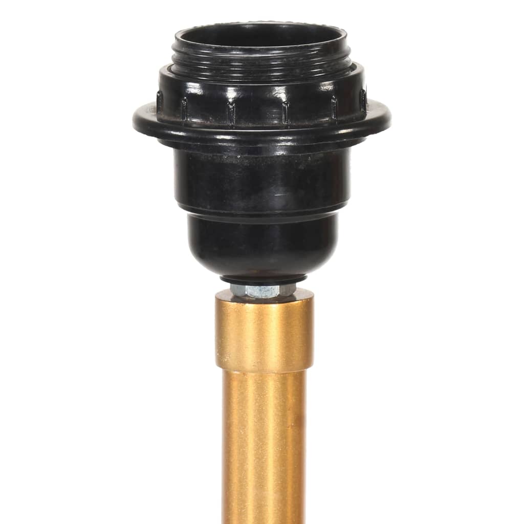 Golvlampa och massivt teakträ 141 cm