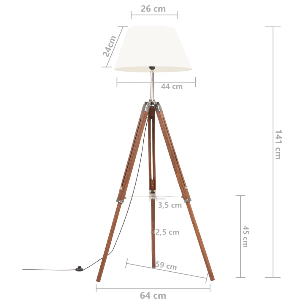 Golvlampa och Massivt Teakträ