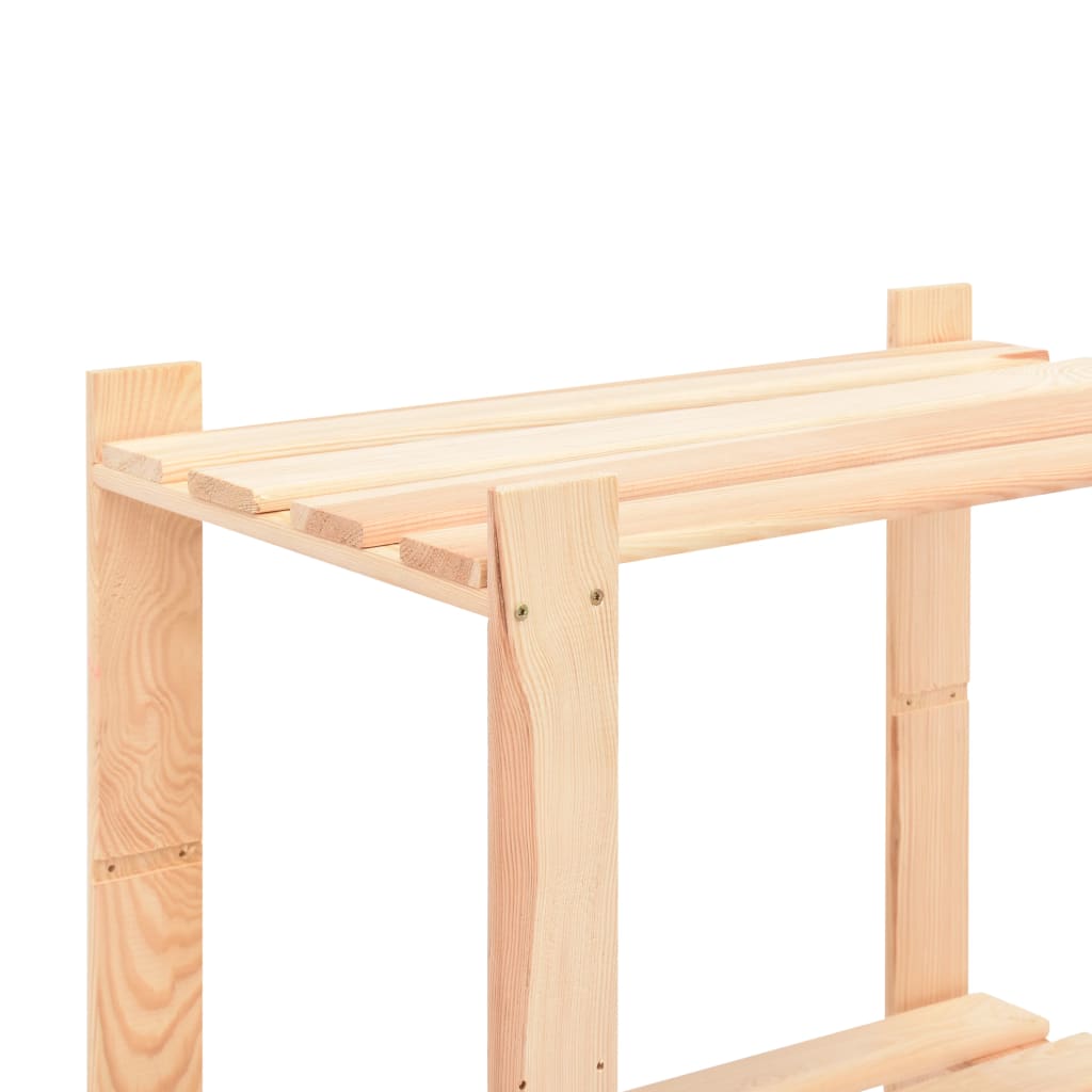 Förvaringshylla 3 hyllor 3 st massiv furu 150 kg