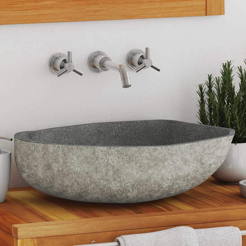 Handfat Flodsten Oval (45-53)x(34-41) Cm