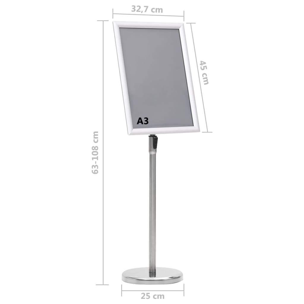 Skyltställ A3 Aluminiumlegering
