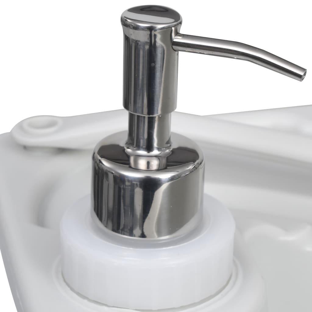 Portabel campingtoalett med handfat