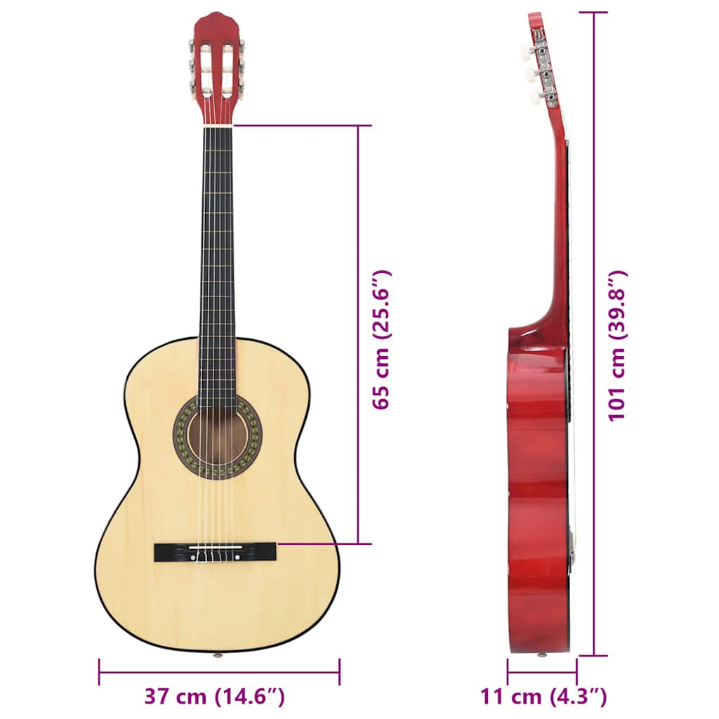 Klassiskt Gitarrset 12 Delar Klassisk 4 Och 4 39"