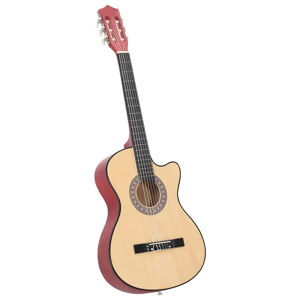 Westerngitarr Med Cutaway Och 6 Strängar 38" Amerikansk Lind