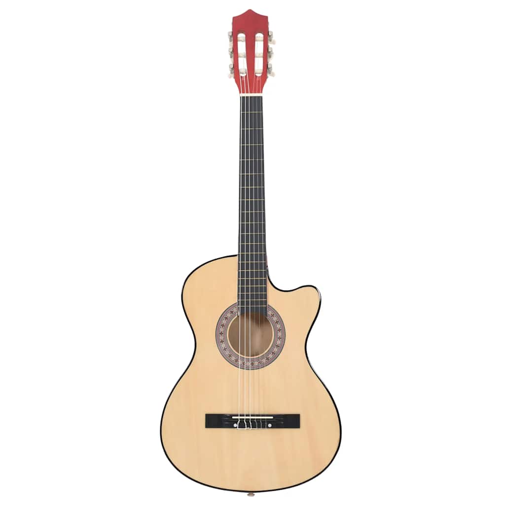 Westerngitarr Med Cutaway Och 6 Strängar 38" Amerikansk Lind