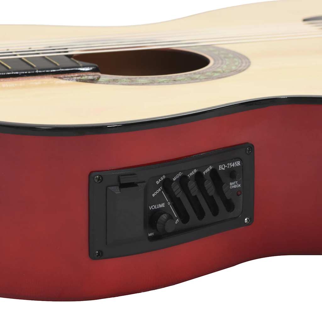 Westerngitarr med cutaway EQ och 6 strängar