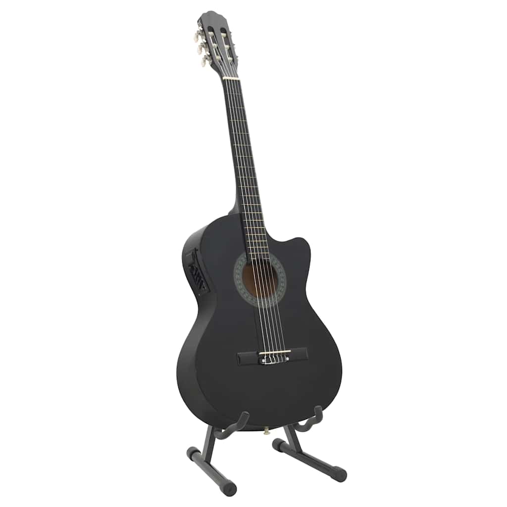 Gitarr 12 Delar Med EQ-pedal 6 Och Strängar Western