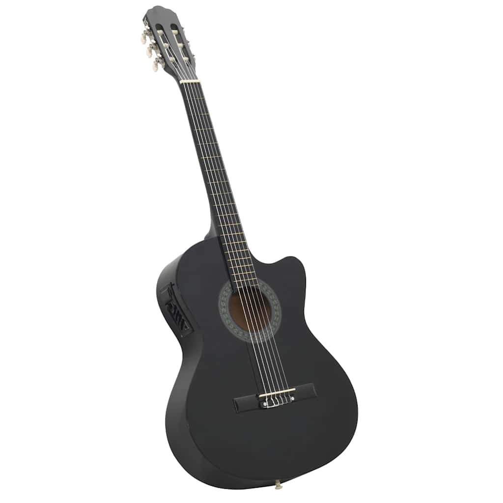 Gitarr 12 Delar Med EQ-pedal 6 Och Strängar Western