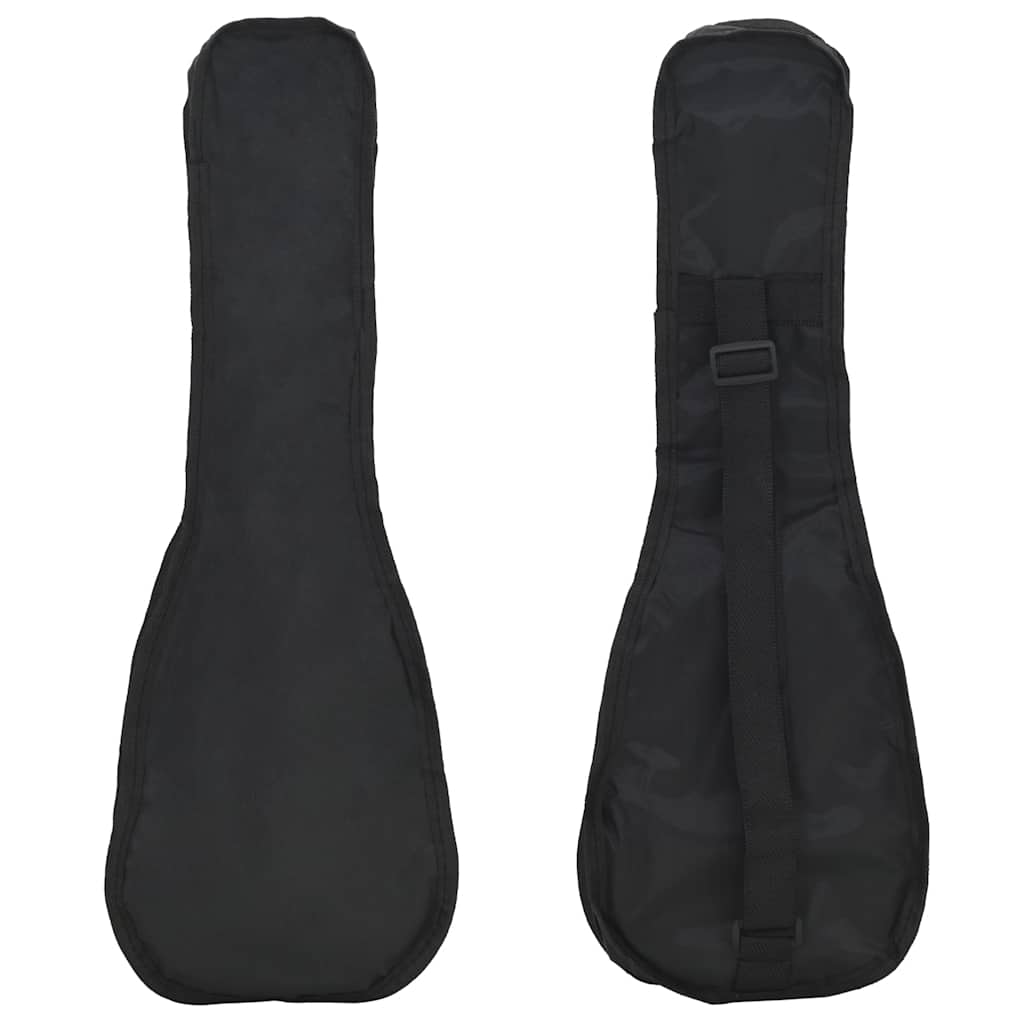 Ukulele med väska för barn sopran mörkt trä 21"
